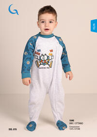 PIGIAMA TUTONE NEONATO M/L 1046 Tellini S.r.l. Ingrosso Abbigliamento